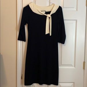 Black and ivory dress